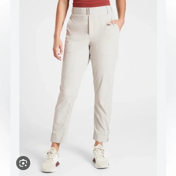 Athleta Trekkie Belted Hiking Pant - Grey Size 4 - Picture 2 of 4